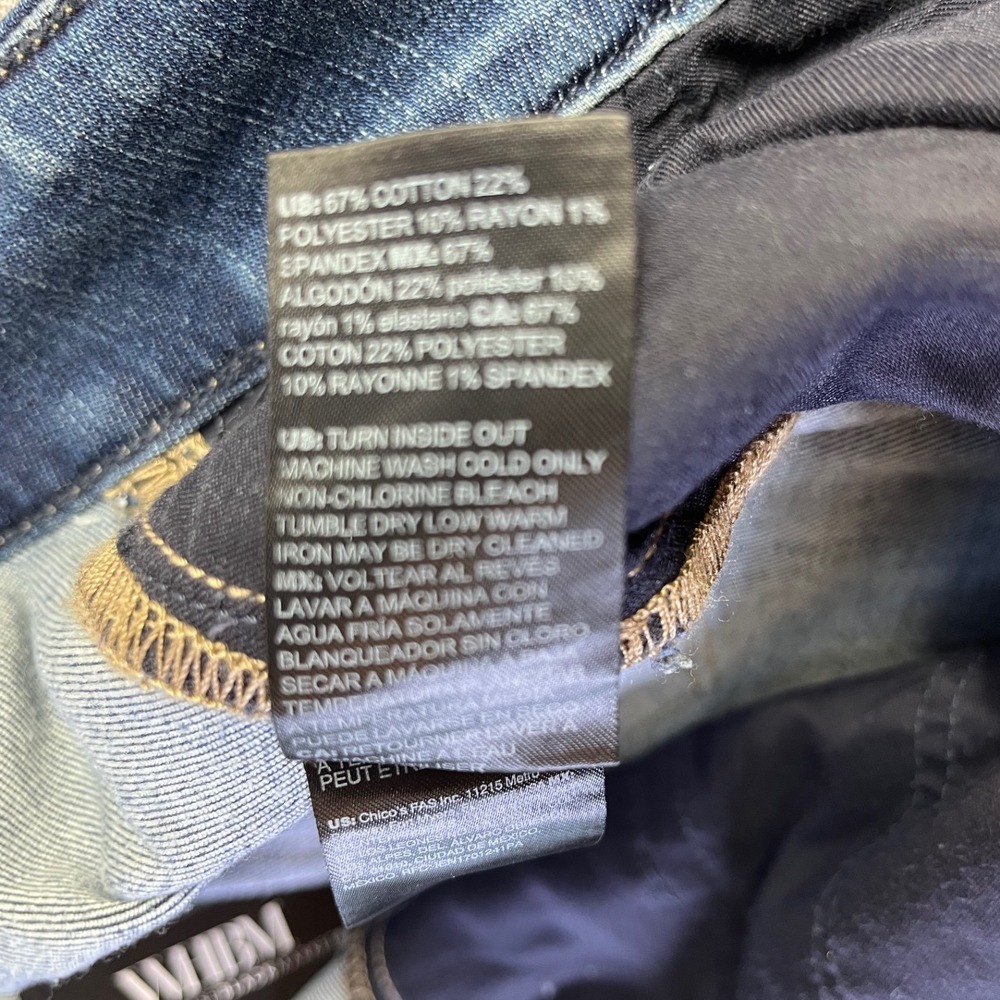 White House Black Market High Rise Wide Leg Sailor Button Jeans Montauk Blue 4R - Picture 11 of 16